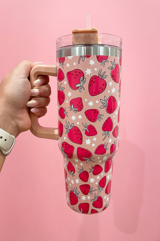 Strawberry Star Print 304 Stainless Steel Vacuum Cup