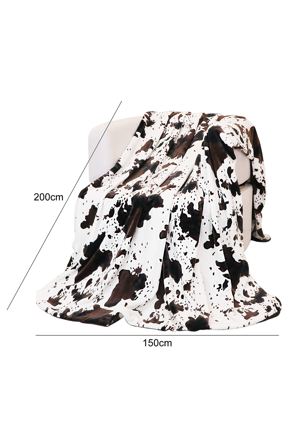 Multicolour Cow Spots Plush Blanket 150*200cm