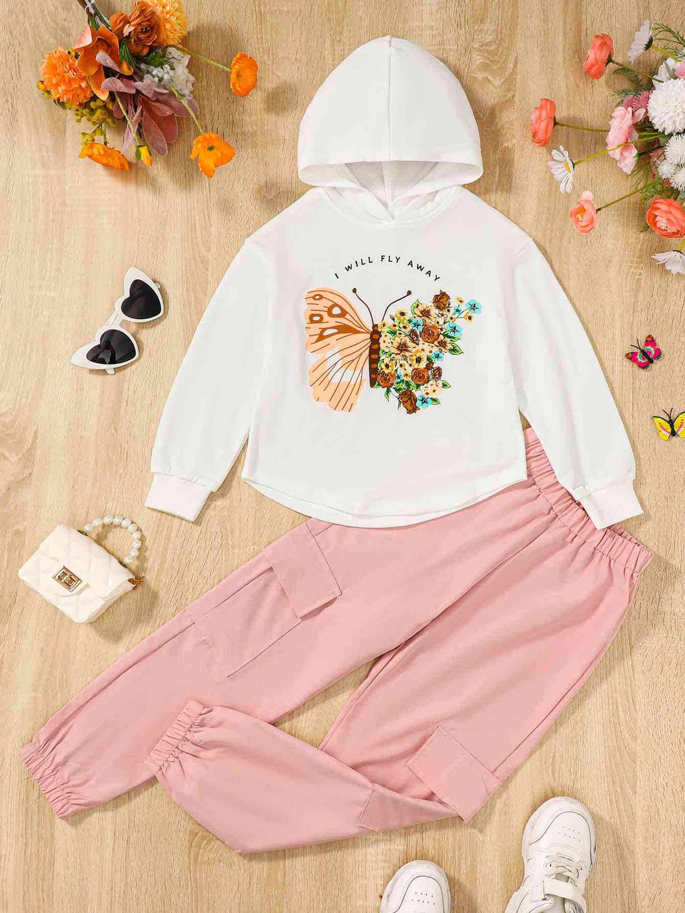 I WILL FLY AWAY Graphic Hoodie and Joggers Set