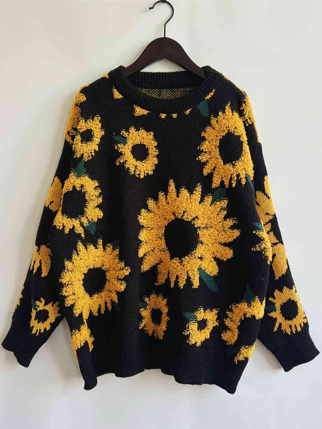 Sunflower Dropped Shoulder Long Sleeve Sweater